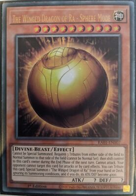 YuGiOh The Winged Dragon of Ra - Sphere Mode Prismatic Ultimate Rare RA01-EN007-image