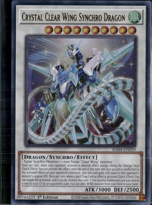 Yu-Gi-Oh! Crystal Clear Wing Synchro Dragon RA04-EN059 Ultra Rare 1st Edition NM-image