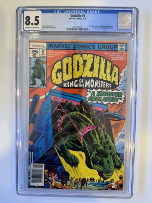Godzilla #6 CGC 8.5 1st Appearance of Red Ronin   ( 1977)-image