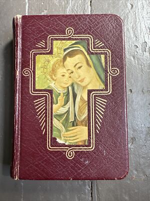The LIfe of Christ 1954 Catholic Press Red Leather Bound - Vintage Christian-image
