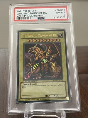 2021 Yugioh YGLD PROMO REPRINT  Winged Dragon Of Ra  PSA 9. ENG03-image