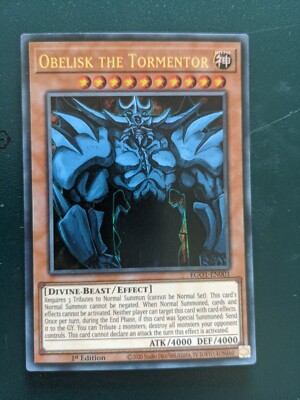 YUGIOH Obelisk The Tormentor Ultra Rare 1st Edition Near Mint EG01-EN001-image