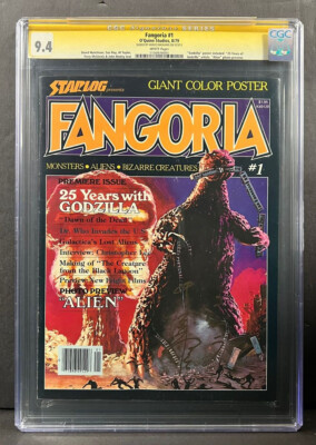 Fangoria #1 CGC 9.4 Signature Series SS HARUO NAKAJIMA 1st Godzilla Actor-image