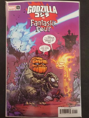 Godzilla vs Fantastic Four #1 Skottie Young Cvr Marvel 2025 Comics-image
