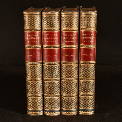 1863-1864 4Vols The Works of Douglas Jerrold Introductory Memoir W Blanchard ...-image