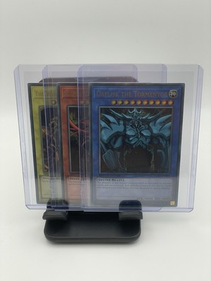 Yu-Gi-Oh Egyptian God Cards Set Ultra Rare Slifer, Obelisk, Winged Dragon of Ra-image