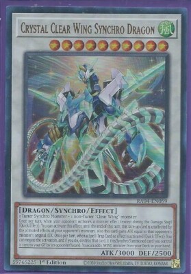 Yugioh Crystal Clear Wing Synchro Dragon Ultra Rare RA04-image