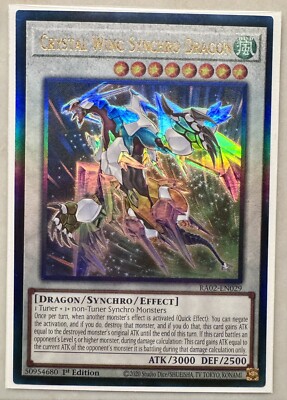Crystal Wing Synchro Dragon 1st Edition Prismatic Ultimate Rare RA02-EN029-image