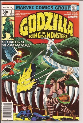 Godzilla #3  VF+ 8.5  Off-White Pages (1977 Series) (1)-image