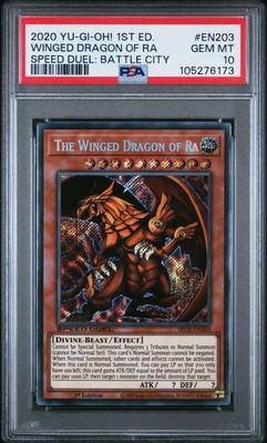 2020 YU-GI-OH! SPEED DUEL: BATTLE CITY BOX 1ST ED THE WINGED DRAGON OF RA PSA 10-image