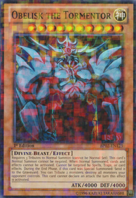 Yugioh! LP Obelisk the Tormentor - BP02-EN125 - Mosaic Rare - 1st Edition Lightl-image