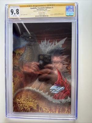 Godzilla: Facsimile Edition #1 Signed And Sketched By Josh Lyman SS CGC 9.8-image