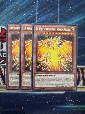 3x The Winged Dragon Ra Immortal Phoenix - MZTM-EN074 - 1st Rare NM-image