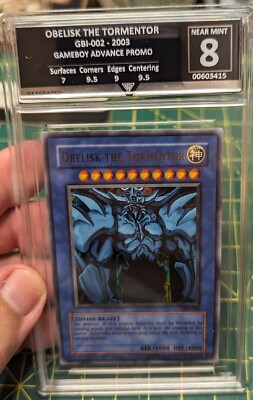 Obelisk The Tormentor GBI-002 Game Boy Promo Yugioh Card GetGraded 8 2003 PSA-image
