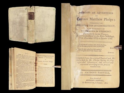 1802 INDIANS 1st ed Memoirs & Adventures of Matthew Phelps | Natchez Louisiana-image