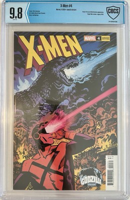 X-Men # 4 CBCS 9.8 NM/MINT Graded Godzilla Cyclops Variant Cover Samnee Marvel-image