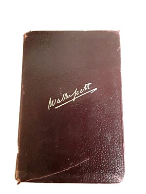 The Monastery Leather Bound Small Book Sir Walter Scott Illus No Pub Date TLC-image