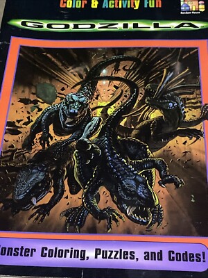 1998 TriStar Pictures Godzilla Monster Coloring Puzzles & Codes -image
