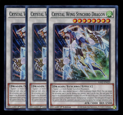 3X Crystal Wing Synchro Dragon - Rarity Collection II RA02-EN029 Super Rare-image