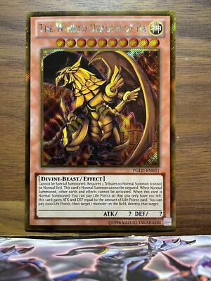 The Winged Dragon Of Ra PGLD-EN031 Gold Secret Rare NM Unlimited Ed.-image