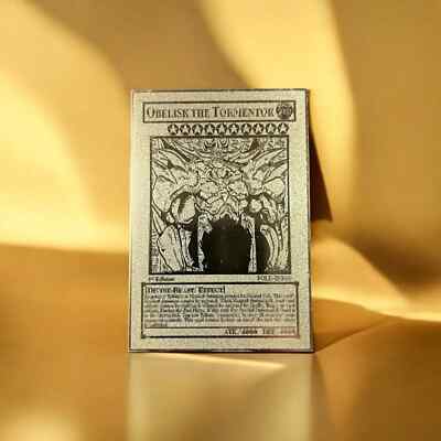 Yugioh Egyptian God Card Obelisk The Tormentor Golden Metal Card-image