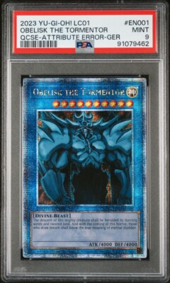 Obelisk The Tormentor 2023 Quarter Century Rare PSA 9 Attribute Error Graded-image