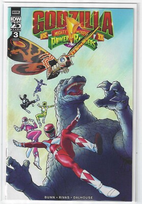 GODZILLA VS MIGHTY MORPHIN POWERS RANGERS II #3 1:10 GORHAM VARIANT IDW 2023-image
