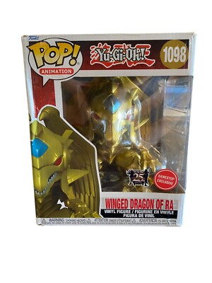 Funko Pop Winged Dragon of Ra #1098 Metallic GameStop Exclusive Yu Gi Oh-image