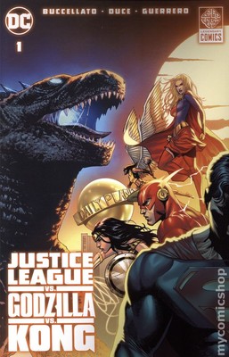 Justice League vs. Godzilla vs. Kong 1F NM 2023 Stock Image-image