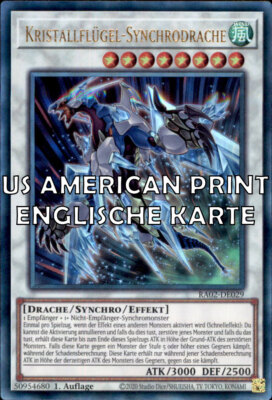 Yugioh RA02-EN029 - Crystal Wing Synchro Dragon - Ultimate Rare AMERICAN VERSION-image