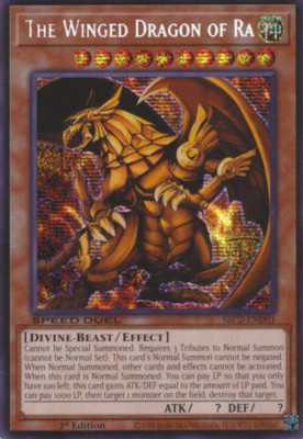 The Winged Dragon of Ra - SBC2-END01 - Prismatic Secret Rare 1st Ed- LP - WAXING-image