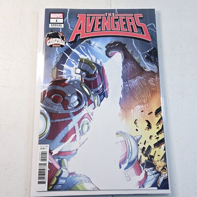 Marvel Comics The Avengers Annual #1 Pete Woods Godzilla Variant NM 9.4-image