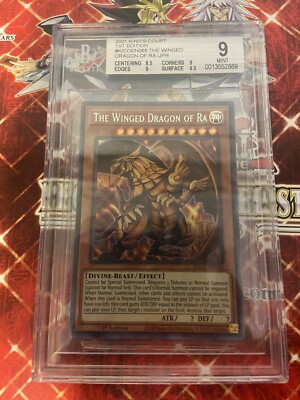 Yugioh- The Winged Dragon of Ra KICO-EN065 1st Secret  Rare Beckett Grade 9-image