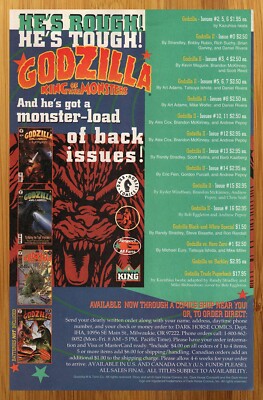 1993 Dark Horse Comics Godzilla King of the Monsters Print Ad/Poster Promo Art-image