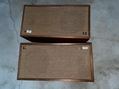 Vintage Fisher New York Speakers Pair Xp 5 & Xp 5a-image