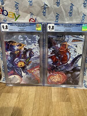 Godzilla vs Mighty Morphin Power Rangers 2 3 lot 1:10 set cgc 9.8 retailer comic-image