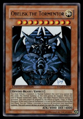 1996 Yu-Gi-Oh konami Obelisk the tormentor limited edition-image