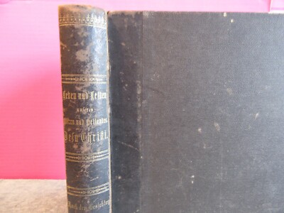 Life of Jesus holy mother MARIA 1800's leather book Catherine Emmerich in GERMAN-image