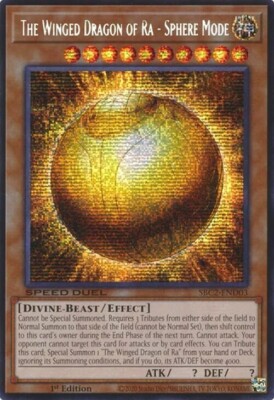 THE WINGED DRAGON OF RA- SPHERE MODE SECRET RARE SBC2-END03 LIGHT PLAY YUGIOH-image