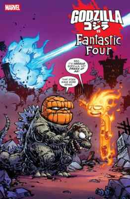 FANTASTIC FOUR vs GODZILLA #1 (SKOTTIE YOUNG VARIANT)(2025) COMIC ~ MARVEL-image