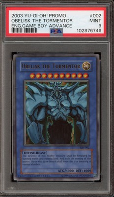 Yu-Gi-Oh! Obelisk The Tormentor Game Boy ADV Ultra Rare Promo GBI-002 PSA 9 Mint-image
