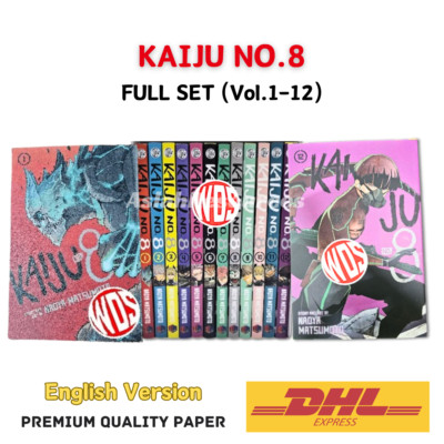 Manga KAIJU NO.8 (Vol. 1-12) Full Set English Comic Premium White Paper DHL-image