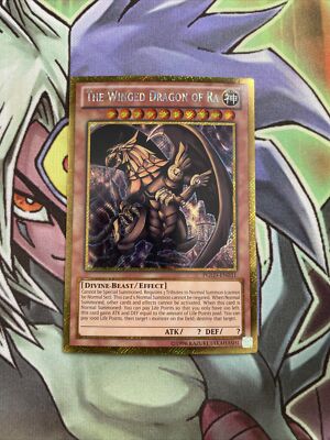 PGLD-EN031 The Winged Dragon Of Ra Gold Secret Rare UNL Edition NM Yugioh Card-image