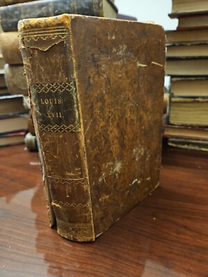 Antique 1868 LOUIS XVII HIS LIFE, HIS AGONY, HIS DEATH, Leather, Paris, French-image