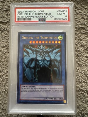 Obelisk The Tormentor LC01-EN001 25th Anniversary PSA 8 2023-image