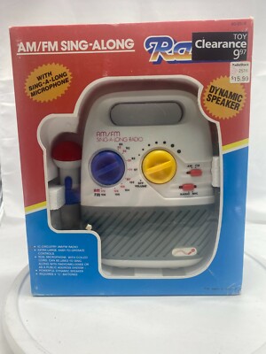Vintage NOS RadioShack AM/FM Sing along with Microphone Dynamic Speaker-image