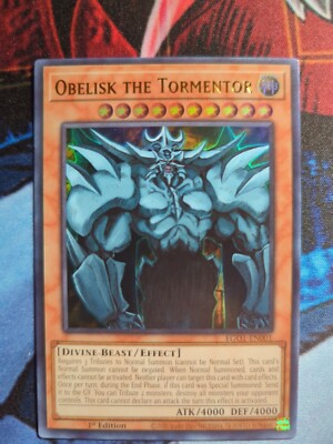 1st Edition Obelisk the Tormentor - EGO1-EN001 - Ultra Rare -  Near Mint,-image