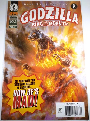 🔴🔥 DARK HORSE CLASSICS GODZILLA KING OF THE MONSTERS #4 NEWSSTAND VARIANT 1998-image