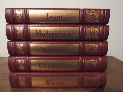 FOUNDERS OF RELIGIONS SET - Easton Press - Moses/Jesus/Confucius/Buddha/Mohammed-image