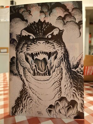 Godzilla Monsterpiece Theatre #1 Art Adams Lt 500 NYCC EXCLUSIVE SKETCH NM-image